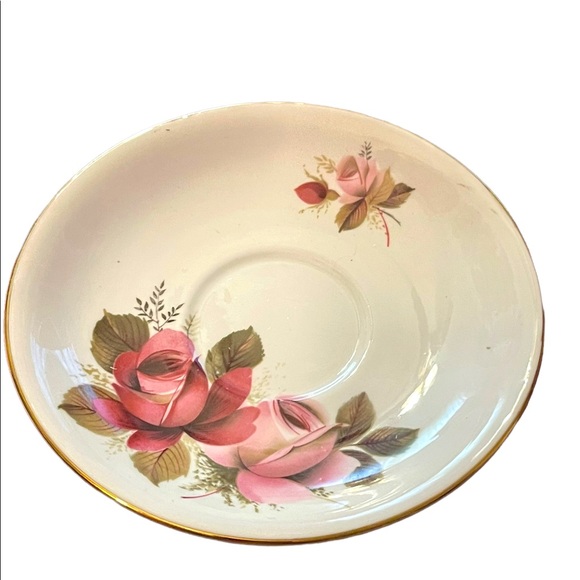 Vintage Royal Windsor Tea cup and saucer pink roses flower floral set bone china - Picture 4 of 8